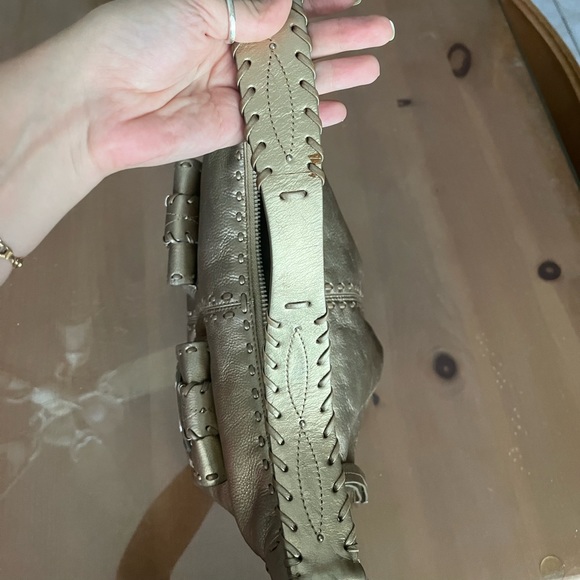 Adorable Michael Michael Kors gold leather shoulder bag! - Picture 8 of 8